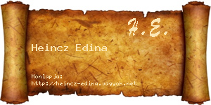 Heincz Edina névjegykártya