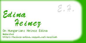 edina heincz business card
